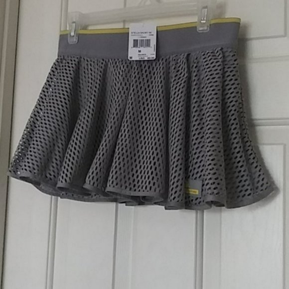 NWT Adidas Stella McCartney Laser tennis skort skirt M Medium gray - Picture 7 of 14